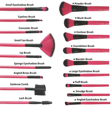 Puna Store 18 Piece Makeup brush Set (Pink)