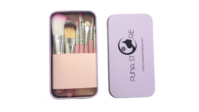 Puna Store Make Up Brush Set Pink, 7 Pieces