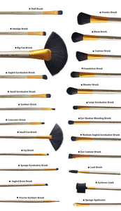 Dream Maker® 24 Piece Makeup Brush Set (Beige)