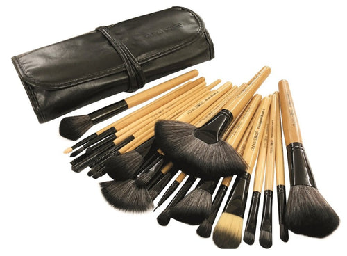Puna Store 24 Piece Makeup Brush Set,  with PU Leather Case