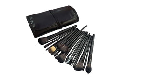 L’Rivara 18 Piece Makeup Brush Set with PU Leather Case LR-117 (Black)