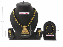 Puna Store Oxidized Gold Plated Jewel Set-PS-JW105 (Gold Balck)