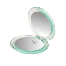 Puna Store 2X Magnifying Two Side Pocket Cosmetic Mirror, Round (Seafoam Green)