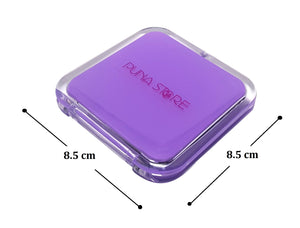 Puna Store 2X Magnifying Two Side Pocket Cosmetic Mirror, Rectangular (Lavender)