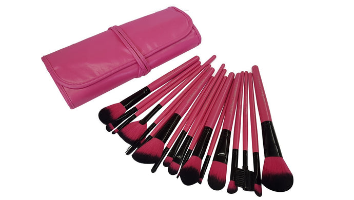 Urban Beauty 18 Piece Makeup brush Set (Pink)