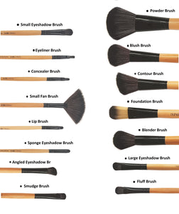 Puna Store 30 Piece Makeup brush Set (Bamboo)